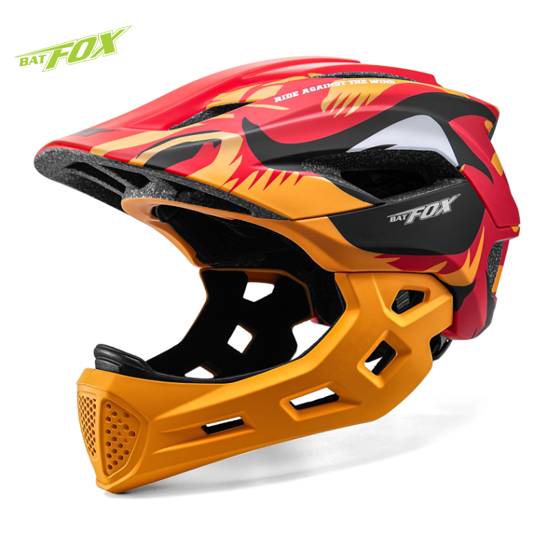 Running Gear For Kids - BATFOX Helm Sepeda Wajah Penuh Anak