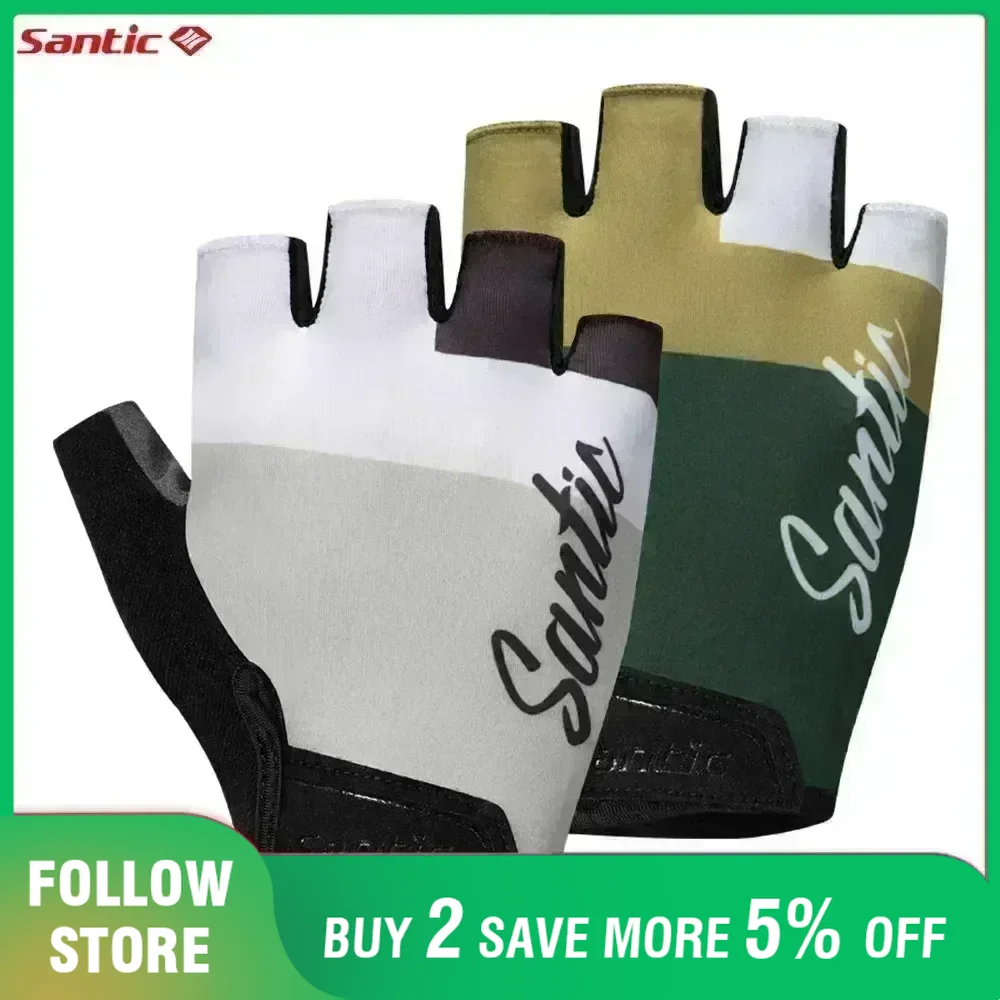 Running Gear Outdoor - Santic sarung tangan sepeda setengah uniseks,