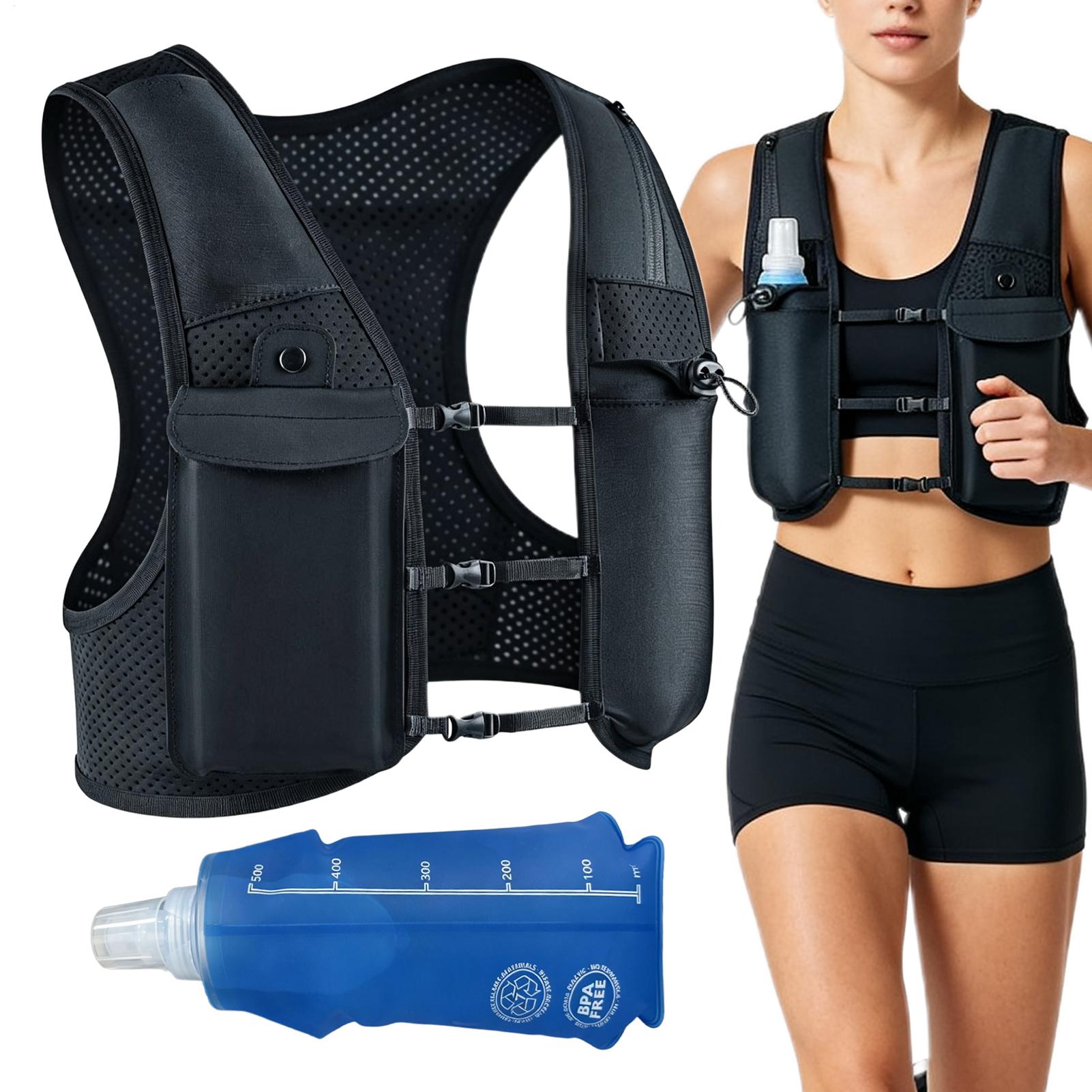Running Gear Water - Rompi Lari Reflektif dengan Ransel Hidrasi